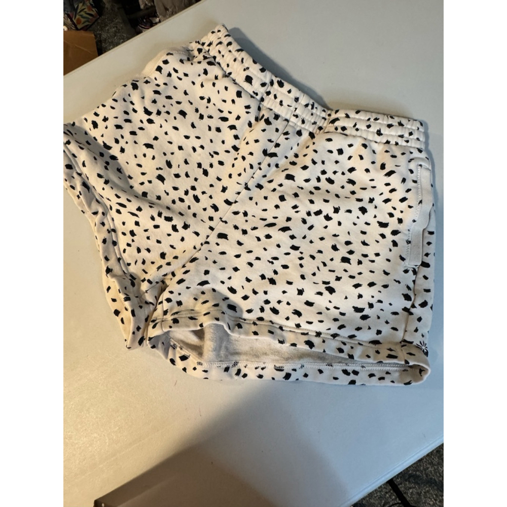 Athleta Girl Shorts Size XL/14 Cream with Black Spots